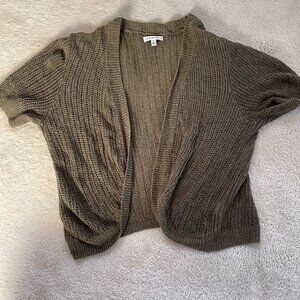 Croft & Barrow Green Knit Coverup Large Women's Sweater
